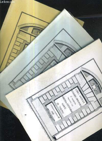 LOT DE 3 CATALOGUES EN ITALIEN - LIBRERIA ANTIQUARIA SOAVE - LIBRI DI PREGIO ANTICHI E MODERNI E STAMPE ORIGINALI - N38 1988 + N42 1992 + N44 1994.