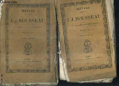 OEUVRES COMPLETES DE J.JROUSSEAU AVEC DES ECLAIRCISSEMENTS ET DES NOTES HISTORIQUES - DIALOGUES TOME 1 + TOME 2 / 2E EDITION - OEUVRES COMPLETES DE J.J. ROUSSEAU TOME 18 + 19.