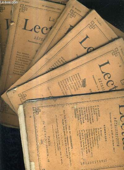 LA LECTURE RETROSPECTIVE - 7 NUMEROS - N1 A 7 - 1890.