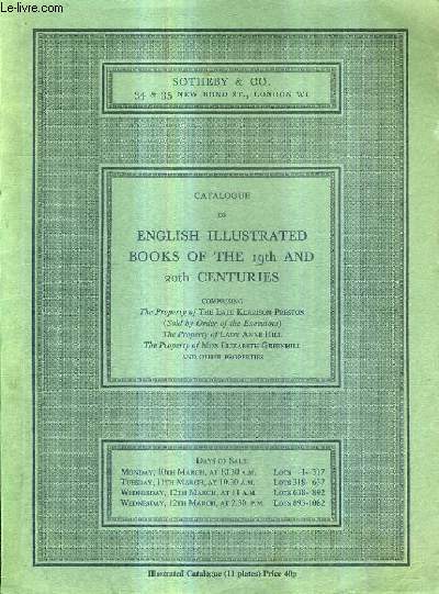 CATALOGUE OF ENGLISH ILLUSTRATED BOOKS OF THE 19TH AND 20TH CENTURIES.