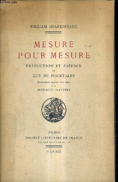 MESURE POUR MESURE.
