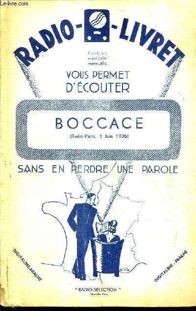 RADIO - LIVRET N127 4E ANNEE 5 JANVIER 1929 - Boccace opra comique en trois actes paroles de H.Chivot et A.Duru musique de Franz de Suppe.