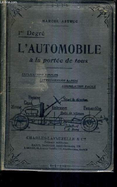 1ER DEGRE - L'AUTOMOBILE A LA PORTEE DE TOUS / 48E EDITION.