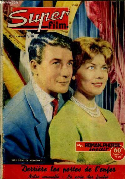 SUPER FILM N12 MENSUEL 3/1959 - derrire les portes de l'enfer (roman) - Dborah Kerr (cinma) - le prix des fautes ( nouvelles).