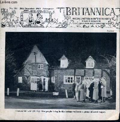 BRITANNICA N186 DECEMBER 1963 - charlie junior 150 - the christmas robin - christmas in england - trues stories 6 etc.