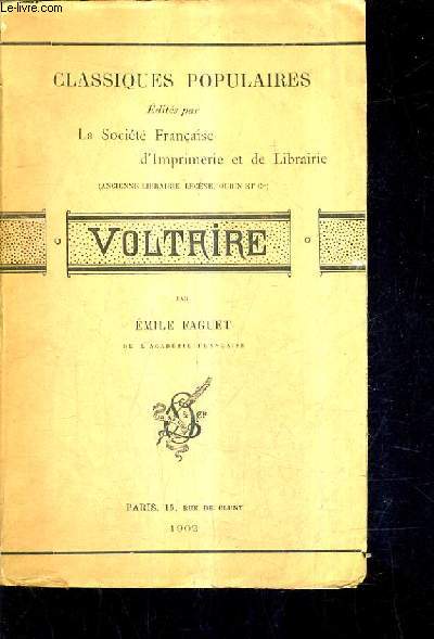 VOLTAIRE / COLLECTION DES CLASSIQUES POPUALIRES.