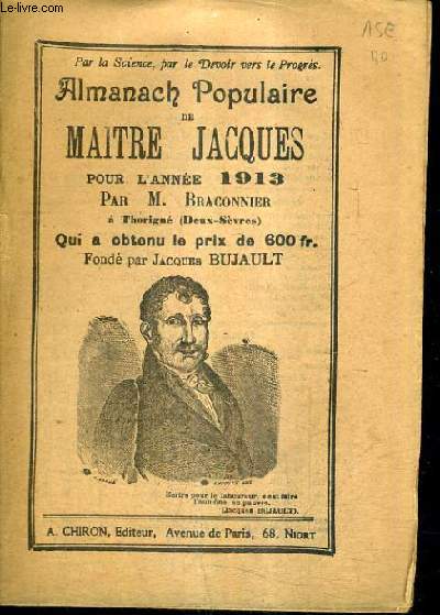 ALMANACH POPULAIRE DE MAITRE JACQUES POUR L'ANNEE 1913 .