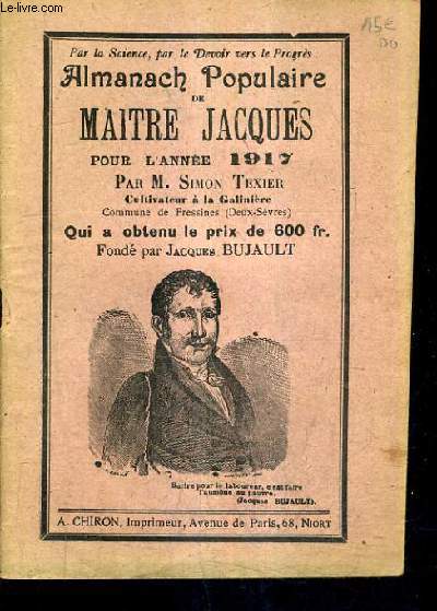 ALMANACH POPULAIRE DE MAITRE JACQUES POUR L'ANNEE 1917.