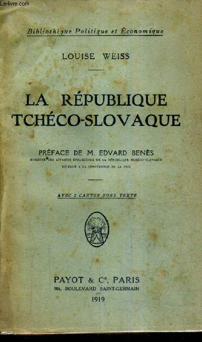 LA REPUBLIQUE TCHECO SLOVAQUE.