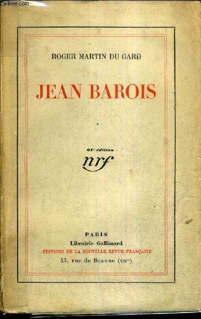 JEAN BAROIS / 61E EDITION.