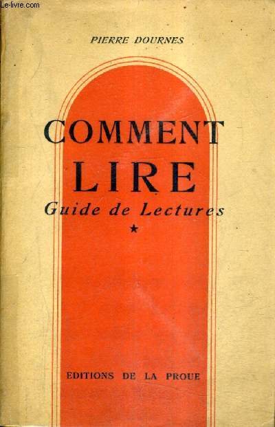 COMMENT LIRE GUIDE LECTURES - TOME 1.