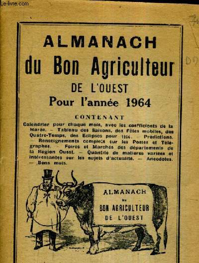 ALMANACH DU BON AGRICULTEUR DE L'OUEST POUR L'ANNEE 1964.