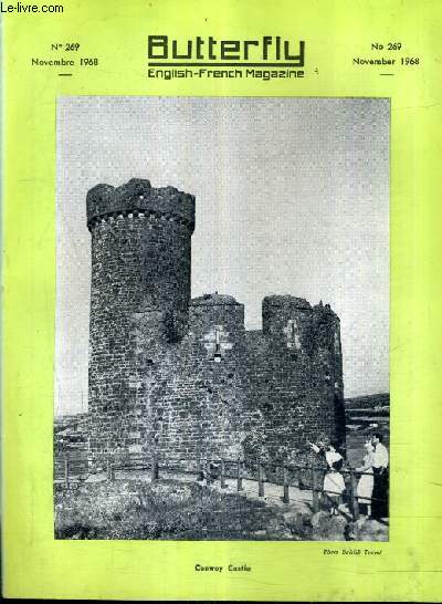 BUTTERFLY ENGLISH FRENCH MAGAZINE N269 NOVEMBRE 1968 - la page commerciale le chque / the world of businesse cheques - vol  voile / gilding - l'araigne ivre/the drunken spider - conway - rfection des visages/remaking faces etc.