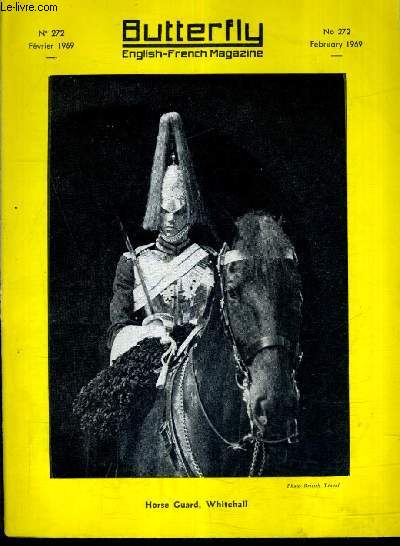 BUTTERFLY ENGLISH FRENCH MAGAZINE N272 FEVRIER 1969 - le secret de la licrone - the secret of the unicron (5) - les traces de sabot du diable/the devil's hoof marks - la mode de londre/fashions from london - toujours vivant still alive etc.