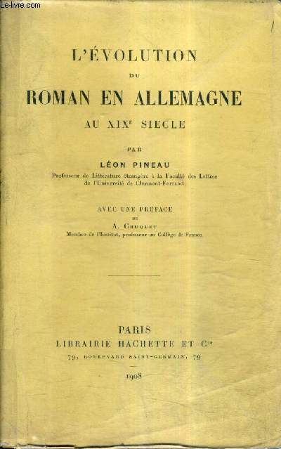 L'EVOLUTION DU ROMAN EN ALLEMAGNE AU XIXE SIECLE .