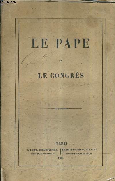 LE PAPE ET LE CONGRES.