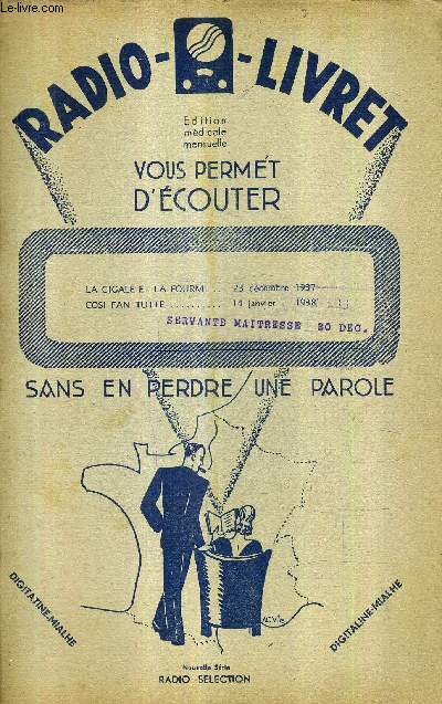 RADIO LIVRET N°139 4E ANNEE 30 MARS 1929 - LE MAITRE DE CHAPELLE COMEDIE EN U... - Afbeelding 1 van 1