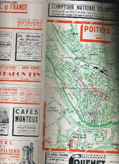 POITIERS VILLE DE TOUS LES AGES - PLAN GUIDE ILLUSTRE .