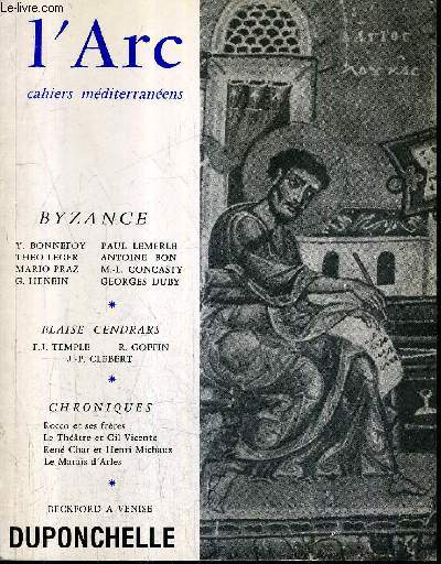 L'ARC CAHIERS MEDITERRANEENS - BYZANCE .