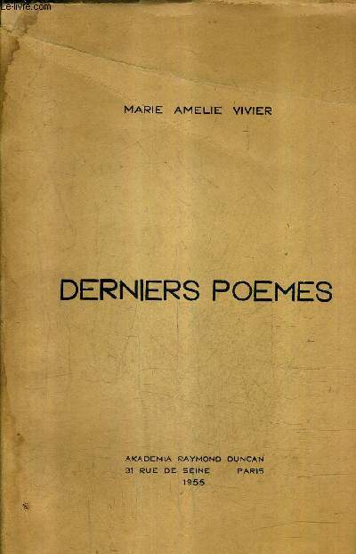 DERNIERS POEMES.