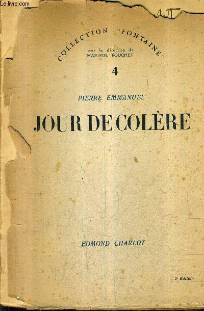JOUR DE COLERE / COLLECTION FONTAINE N4 / 2E EDITION.