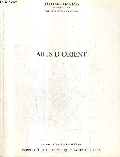 CATALOGUE DE VENTES AUX ENCHERES - ARTS D'ORIENT - PARIS HOTEL DROUOT 13 ET 14 FEVRIER 2005.