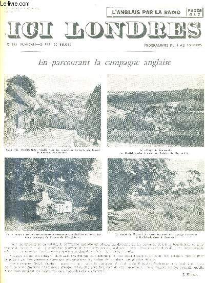 ICI LONDRES N421 2 MARS 1956 - en parcourant la campagne anglaise - les fruits trangers en angleterre - william hazlitt - la politique agricole sovitique etc.