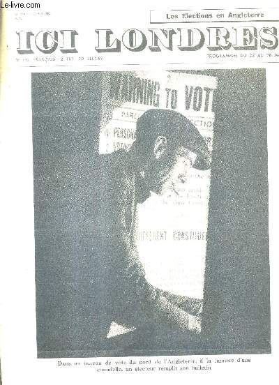 ICI LONDRES N380 20 MAI 1955 - le climat politique et les elctions ? du parlement actuel .