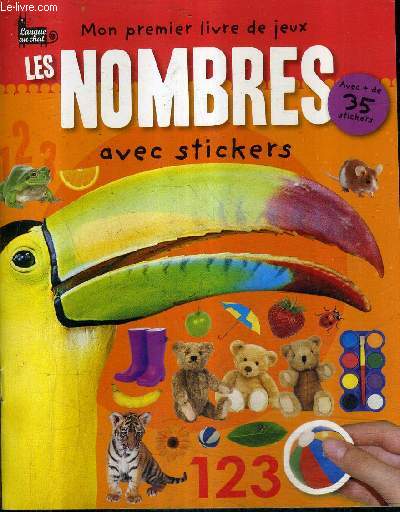 MON PREMIER LIVRE DE JEUX - LES NOMBRES AVEC STICKERS - STICKERS DEJA COLLES.