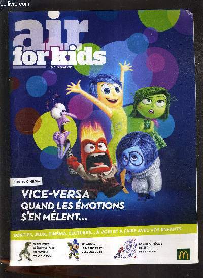 AIR FOR KIDS N59 MAI 2015 - vice-versa - ile de france - nord ouest - nord est - sud est - sud ouest - cinma - l'info pour les jeunes - shopping - livres & CD - TV & DVD - jeux - coups de coeur.