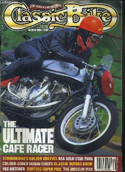CLASSIC BIKE N175 AUGUST 1994 - 1936 1200cc indian outfits - john surtees