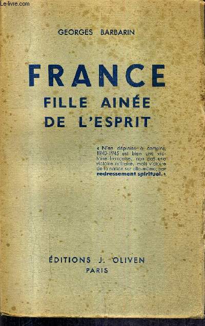 FRANCE FILLE AINEE DE L'ESPRIT.