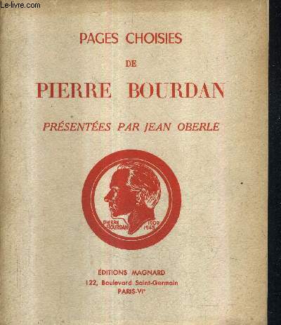PAGES CHOISIES DE PIERRE BOURDAN.