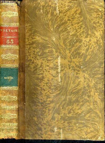 OEUVRES COMPLETES DE VOLTAIRE - TOME 63 - ROMANS TOME 1.