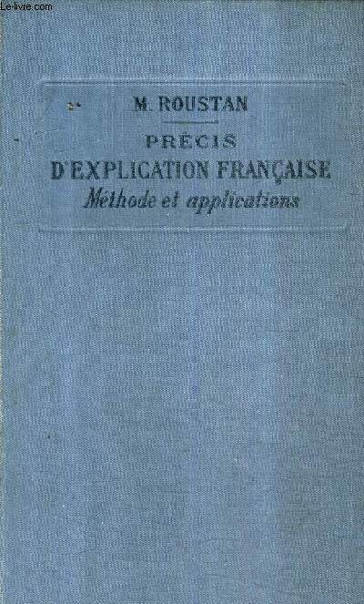PRECIS D'EXPLICATION FRANCAISE (METHODES & APPLICATIONS) / 6E EDITION.
