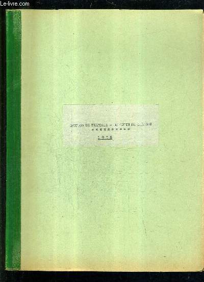 SECTION DE FRANCAIS - BULLETIN DE LIAISON 1958.