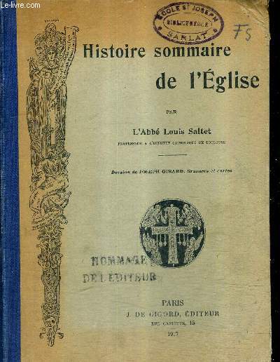 HISTOIRE SOMMAIRE DE L'EGLISE.