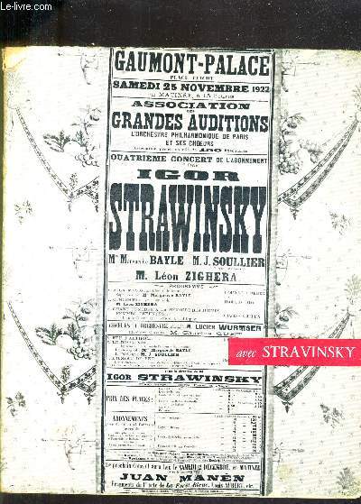 AVEC STRAVINSKY.