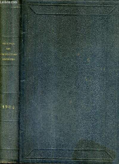 JOURNAL DES CONTRIBUTIONS INDIRECTES - ANNEE 1904 - CONTENANT LES N1 AU N 52.