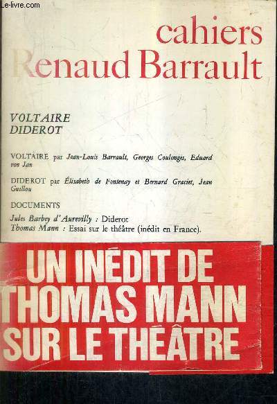 CAHIERS RENAUD-BARRAULT N98 - VOLTAIRE DIDEROT.