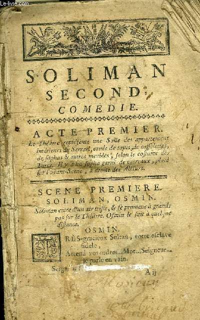 SOLIMAN SECOND COMEDIE.