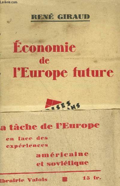 ECONOMIE DE L'EUROPE FUTURE.