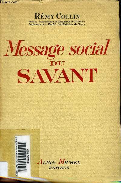 MESSAGE SOCIAL DU SAVANT.