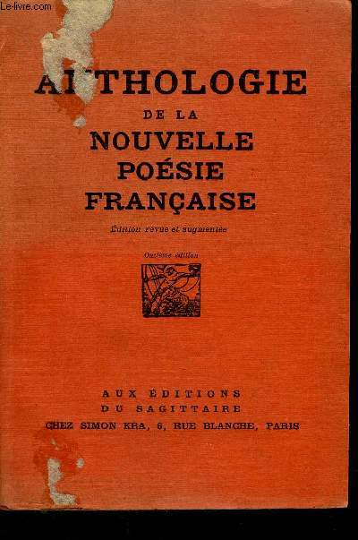 ANTHOLOGIE DE LA NOUVELLE POESIE FRANCAISE - EDITION REVUE ET AUGMENTEE 11E EDITION.