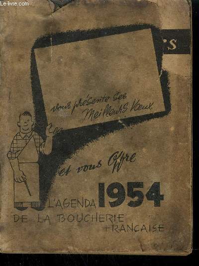 AGENDA DE LA BOUCHERIE FRANCAISE 1954 .