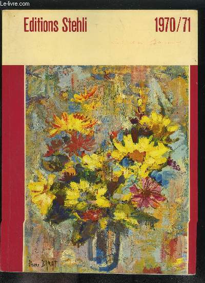 CATALOGUE EDITIONS STEHLI 1970/71.