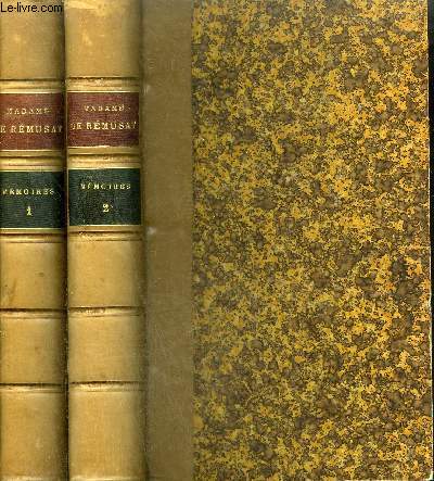 MEMOIRES DE MADAME DE REMUSAT 1802-1808 - PUBLIES PAR SON PETIT FILS PAUL DE REMUSAT - EN DEUX TOMES - TOMES 1 + 2.