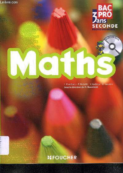 MATHS BAC PRO 3ANS SECONDE AVEC CD-ROM - SPECIMEN ENSEIGNANT