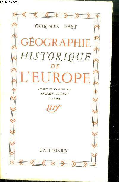 GEOGRAPHIE HISTORIQUE DE L'EUROPE