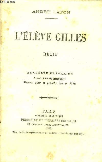 L'ELEVE GILLES